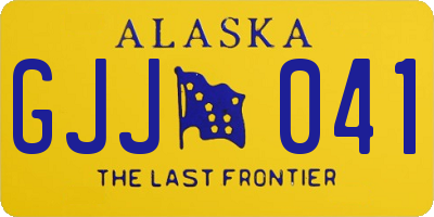 AK license plate GJJ041