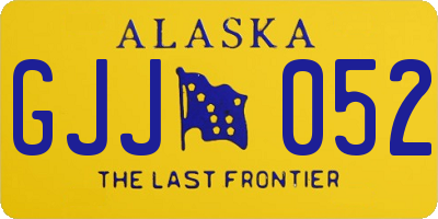 AK license plate GJJ052