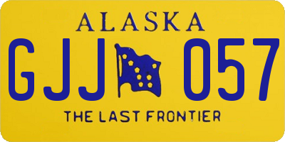 AK license plate GJJ057
