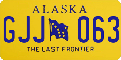 AK license plate GJJ063