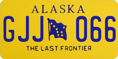 AK license plate GJJ066