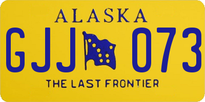 AK license plate GJJ073