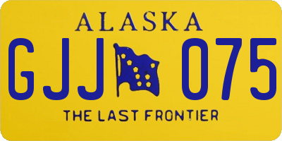 AK license plate GJJ075