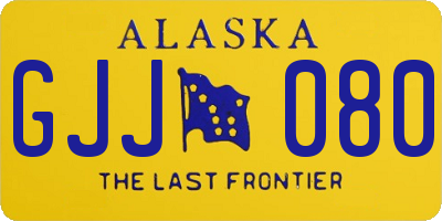 AK license plate GJJ080