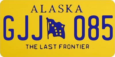 AK license plate GJJ085