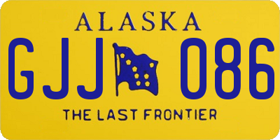 AK license plate GJJ086