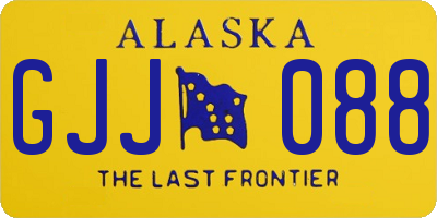 AK license plate GJJ088
