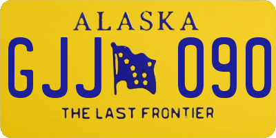 AK license plate GJJ090