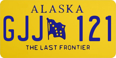 AK license plate GJJ121