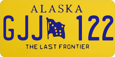 AK license plate GJJ122
