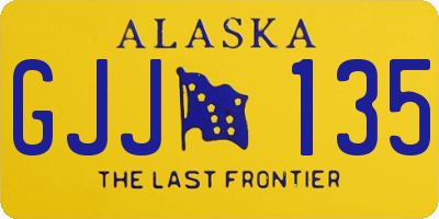 AK license plate GJJ135