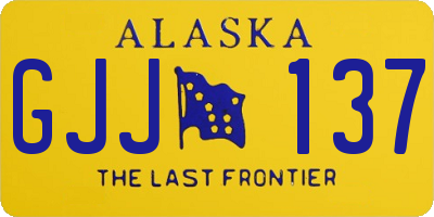 AK license plate GJJ137