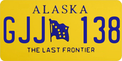AK license plate GJJ138