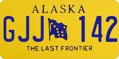 AK license plate GJJ142
