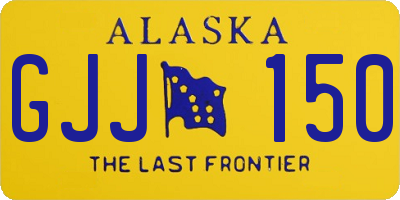 AK license plate GJJ150