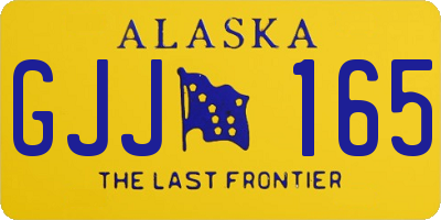 AK license plate GJJ165