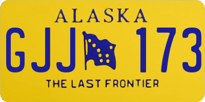 AK license plate GJJ173