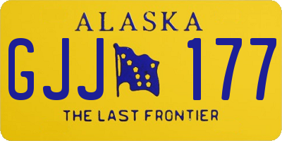 AK license plate GJJ177