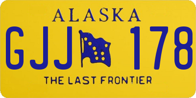 AK license plate GJJ178