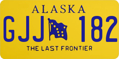AK license plate GJJ182