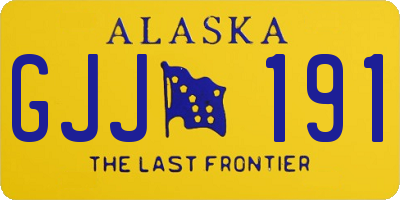 AK license plate GJJ191