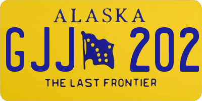 AK license plate GJJ202