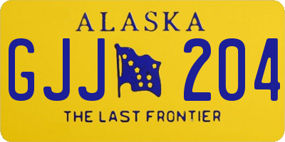 AK license plate GJJ204