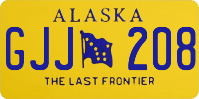 AK license plate GJJ208