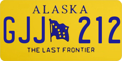 AK license plate GJJ212