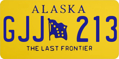 AK license plate GJJ213