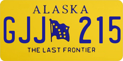 AK license plate GJJ215