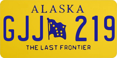 AK license plate GJJ219