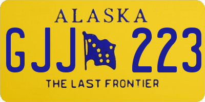 AK license plate GJJ223