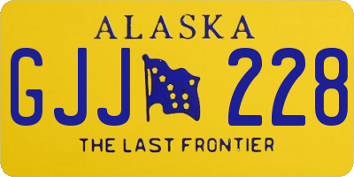 AK license plate GJJ228