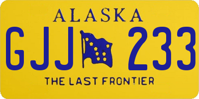AK license plate GJJ233