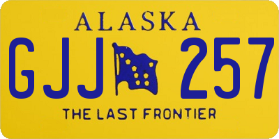 AK license plate GJJ257
