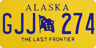 AK license plate GJJ274