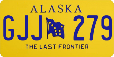 AK license plate GJJ279