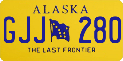 AK license plate GJJ280