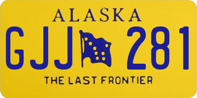AK license plate GJJ281