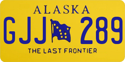 AK license plate GJJ289