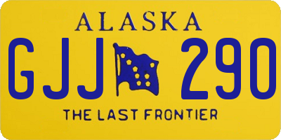 AK license plate GJJ290