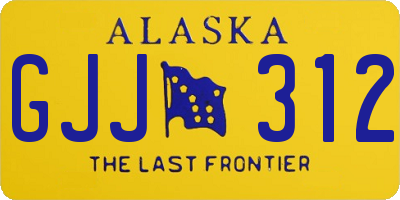 AK license plate GJJ312