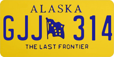 AK license plate GJJ314