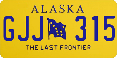 AK license plate GJJ315