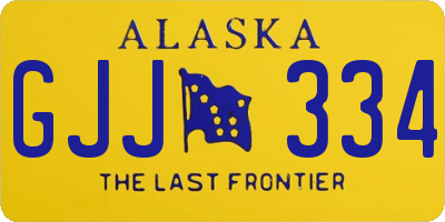 AK license plate GJJ334
