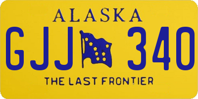 AK license plate GJJ340