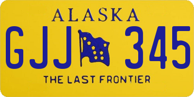 AK license plate GJJ345