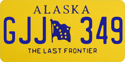 AK license plate GJJ349