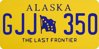 AK license plate GJJ350